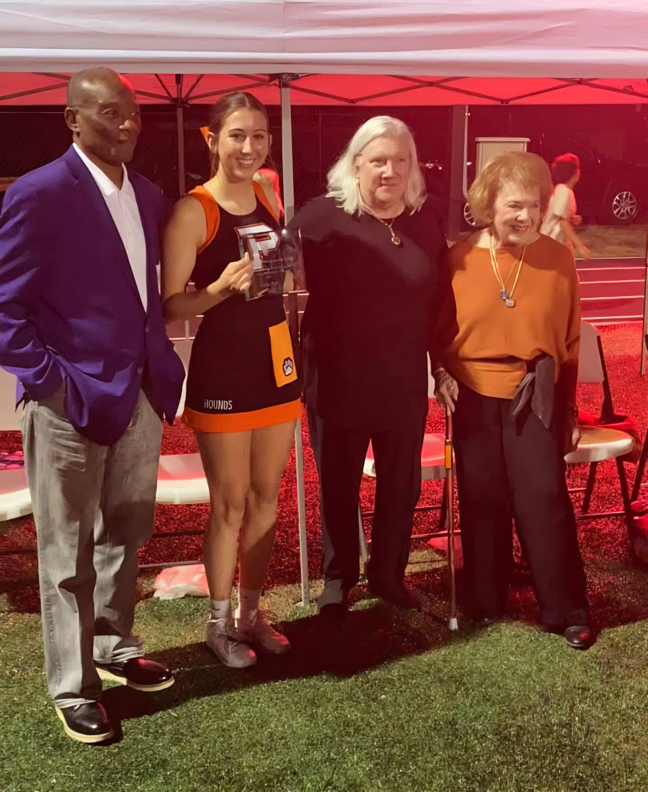 Callie Ball is presented with the Blanton Collier Outstanding Math Student Award