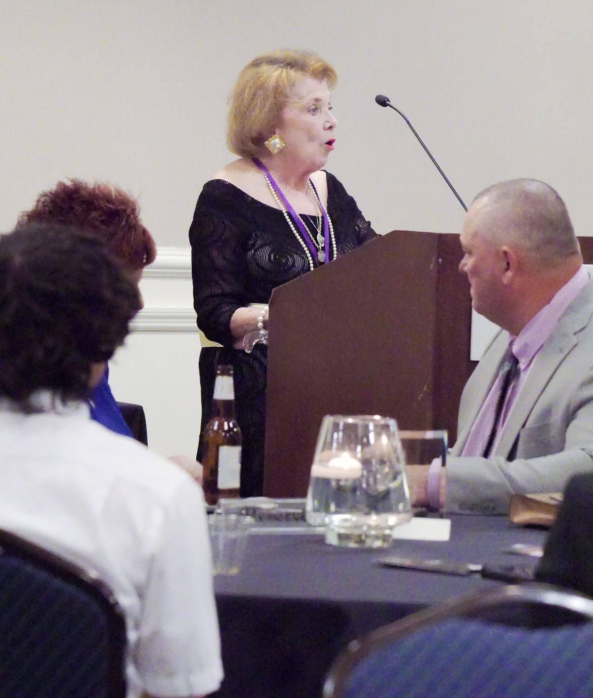 Kay introduces keynote speaker and 2025 Blanton Collier Integrity Award winner Romeo Crennel